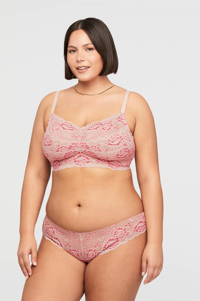 Montelle Cup-sized Lace Bralette ROSE DUST/RASPBERRY buy for the