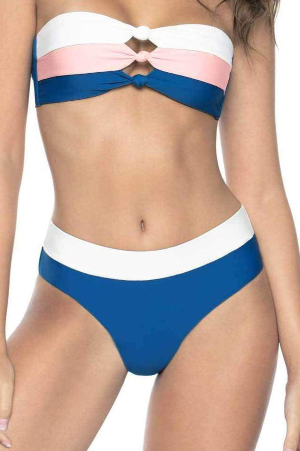 PQ Swim Island Blue HIGH WAIST