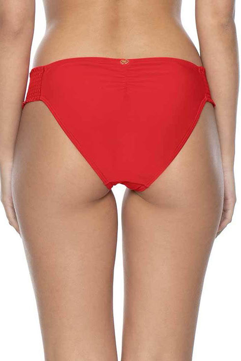 PQ Swim Red Coral SMOCKED TAB FULL