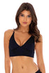 Luli Fama River Dance BLACK BUSTIER TOP
