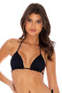 Luli Fama River Dance BLACK SEAMLESS TRIANGLE TOP
