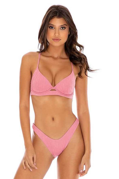 Luli Fama River Dance BLUSH PEEK-A-BOO UNDERWIRE TOP
