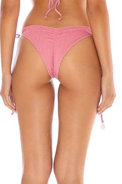 Luli Fama River Dance BLUSH SEAMLESS RUCHED BRAZILIAN TIE SIDE BOTTOM