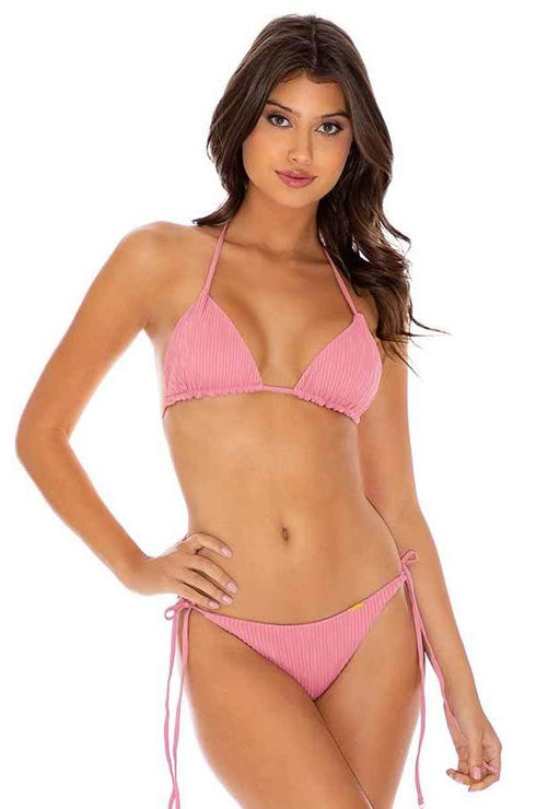 Luli Fama River Dance BLUSH SEAMLESS TRIANGLE TOP