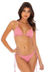 Luli Fama River Dance BLUSH SEAMLESS RUCHED BRAZILIAN TIE SIDE BOTTOM