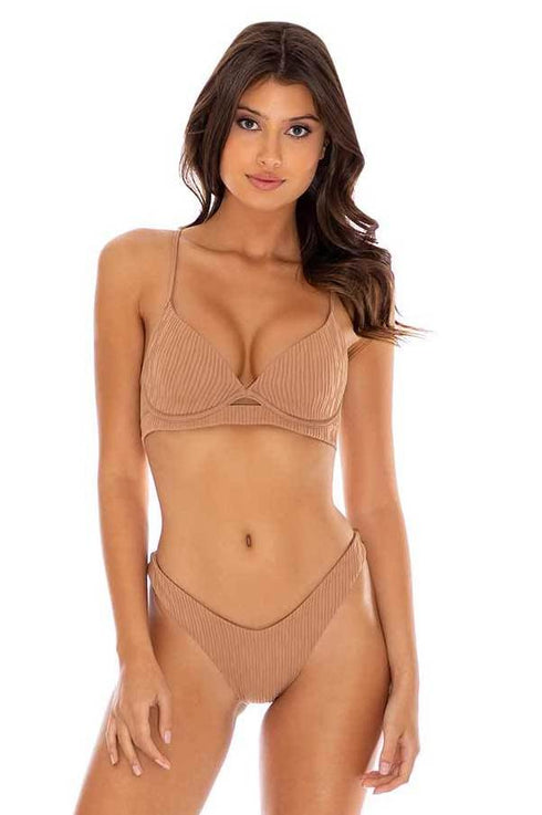 Luli Fama River Dance OCONUT PEEK-A-BOO UNDERWIRE TOP