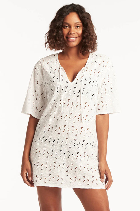 Sea Level Breeze Embroidered Tunic