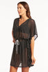 Sea Level Shorline Panelled Mesh Kaftan