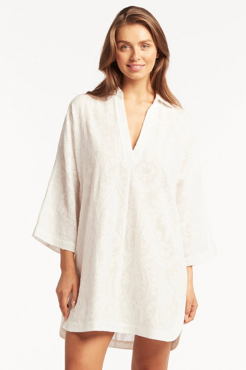 Sea Level Crystal Coast Tunic Cover Up