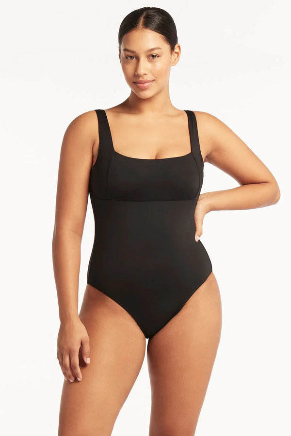 Sea Level Essentials Square Nk One Piece