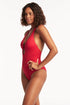Sea Level Essentials Keyhole Halter One Piece