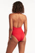 Sea Level Essentials Keyhole Halter One Piece