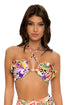 Luli Fama Shocking Florals BANDEAU TOP