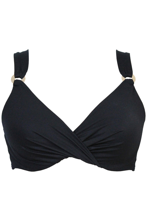 MiracleSuit Solid Plunge Underwire Bikini Top