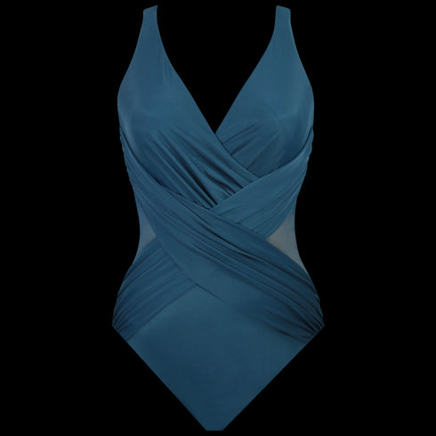 MiracleSuit Illusionists Plus Size Crossover One Piece