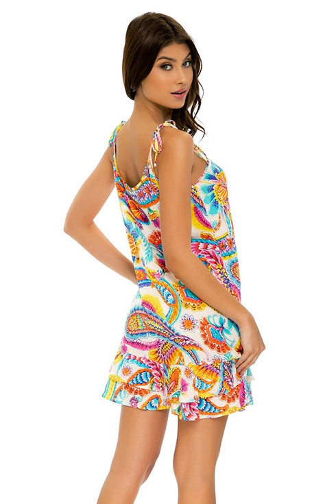 Luli Fama Moon Nights Ruffle Dress