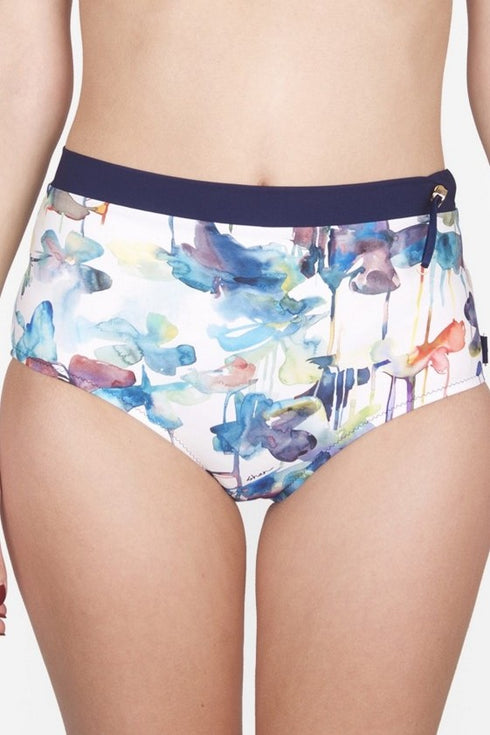 Shan Lily Rose Full coverage high waist bikini bottom