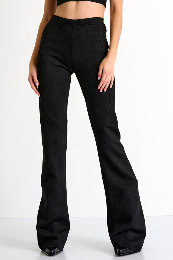 Shan Kate Vegan suede flared pants