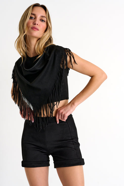 Shan Kate Vegan suede shorts