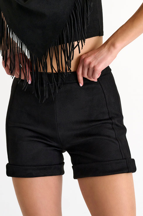 Shan Kate Vegan suede shorts