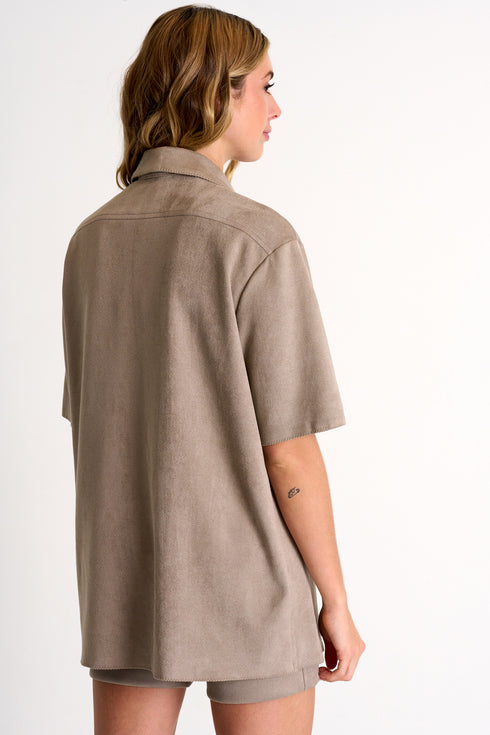 Shan Kate Vegan suede blouse