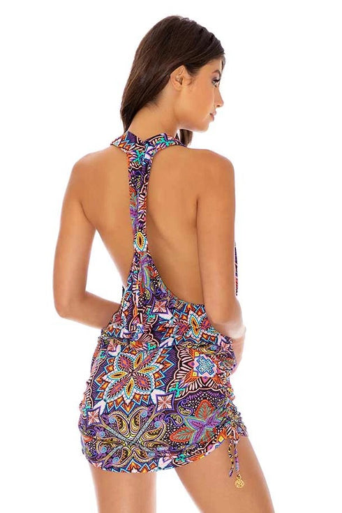 Luli Fama Tiki Babe T-BACK MINI DRESS
