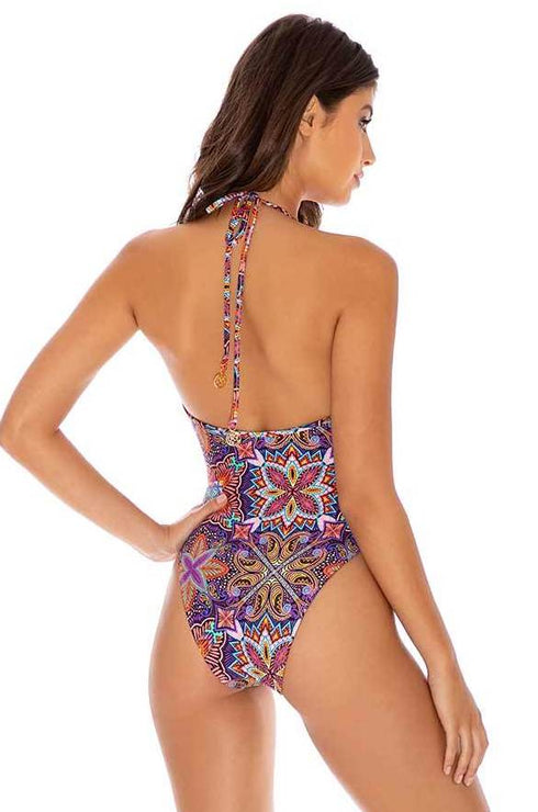 Luli Fama Tiki Babe TIE FRONT ONE PIECE