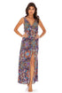 Luli Fama Tiki Babe V NECK LONG DRESS