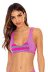 Luli Fama Time To Fiesta NEON PINK TANK BRALETTE TOP