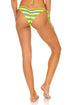 Luli Fama Time To Fiesta NEON YELLOW SEAMLESS RUCHED BRAZILIAN TIE SIDE BOTTOM