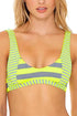 Luli Fama Time To Fiesta NEON YELLOW TANK BRALETTE TOP