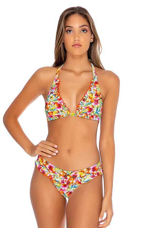 Luli Fama Wild Flower RUFFLE BANDED FULL BOTTOM