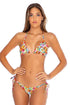 Luli Fama Wild Flower RUCHED BRAZILIAN TIE SIDE BOTTOM