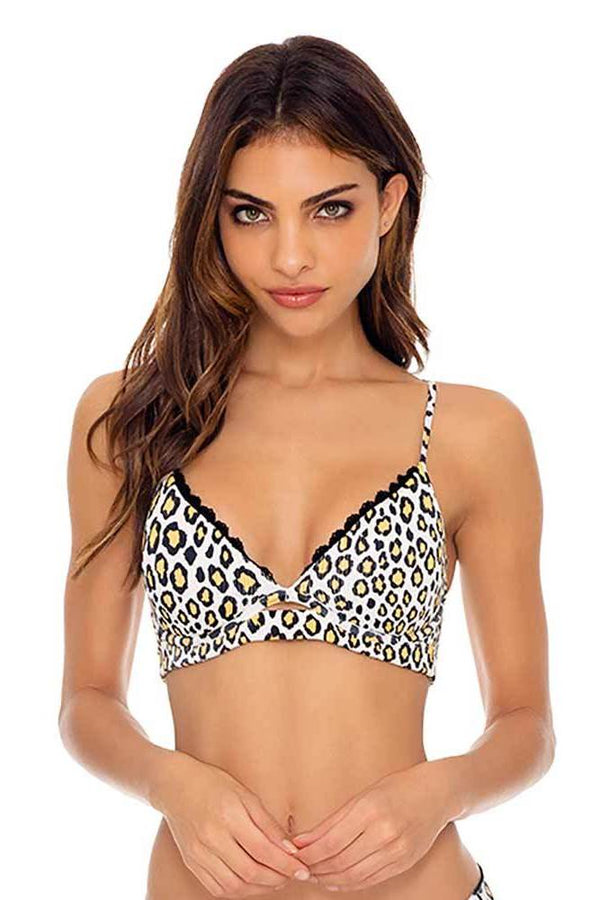 Luli Fama Wild Side LACE TRIM PEEK-A-BOO UNDERWIRE TOP