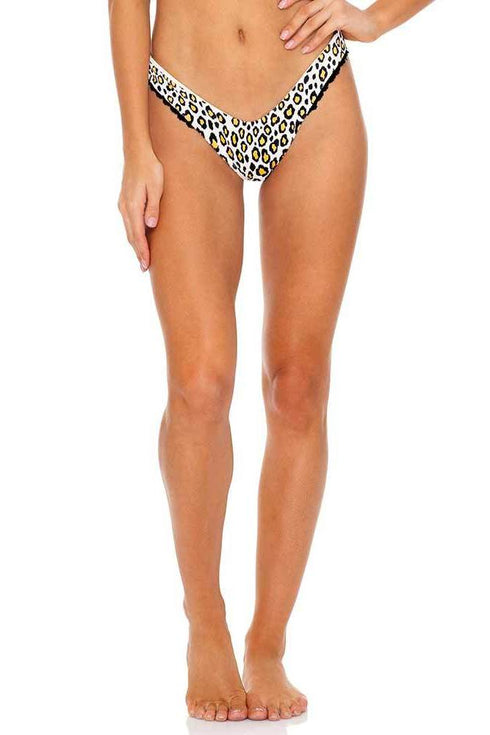 Luli Fama Wild Side LACE TRIM REVERSIBLE HIGH LEG BRAZILIAN BOTTOM