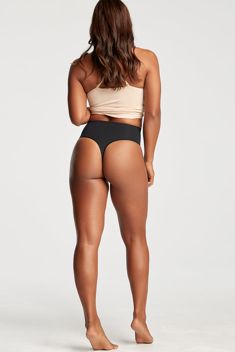 Yummie Ultralight Seamless Shaping Thong in Almond
