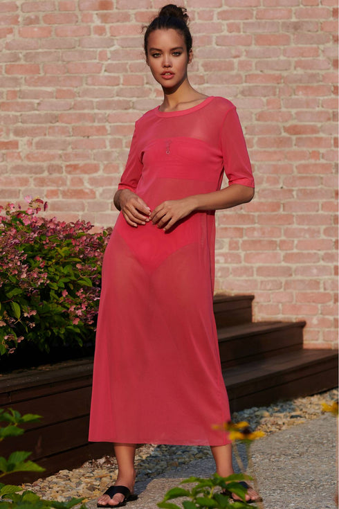 Shan Mia Long mesh dress