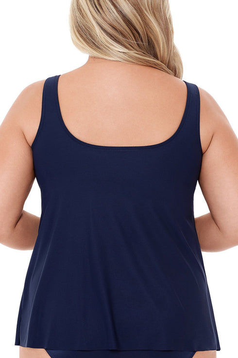 MiracleSuit Illusionists Plus Size Ursula Tankini Top
