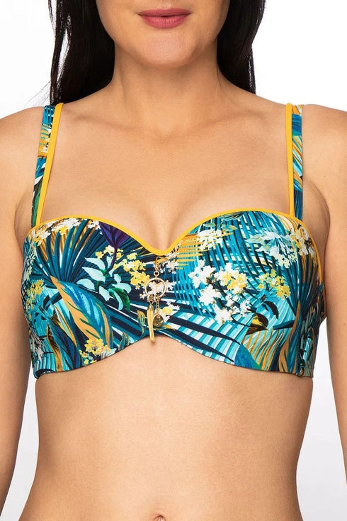 Lise Charmel 56b Evasion Jungle Cropped Bustier Bikini