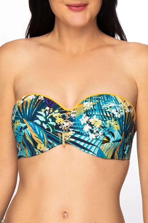 Lise Charmel 56b Evasion Jungle Cropped Bustier Bikini