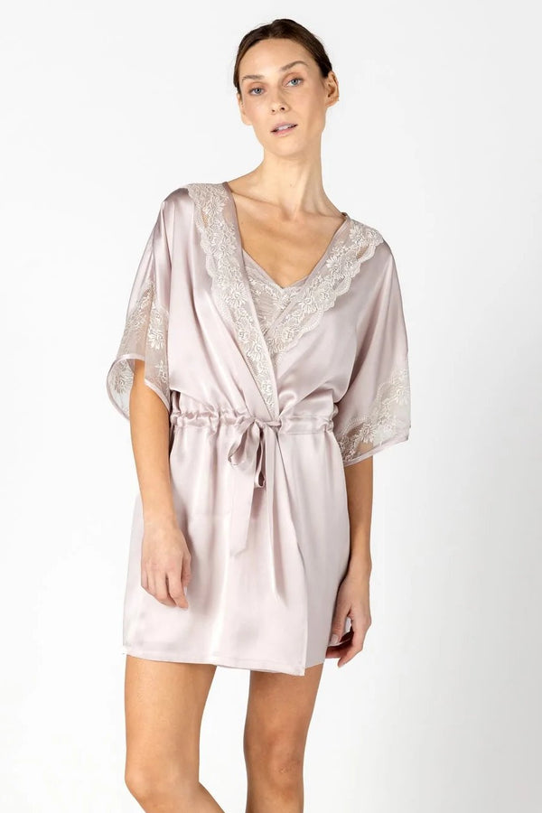 NK Imode Agatha Nostalgia Hanky Short Silk Robe