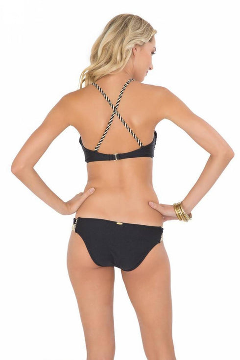 Luli Fama Champagne Sparkle Intertwine Full Bottoms