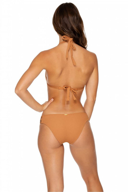 Luli Fama Jagged Bombshell Triangle Halter Top