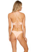 Luli Fama Jagged Bombshell Strappy Brazilian Ruched Back Bottom