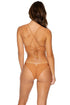 Luli Fama Jagged Bombshell Strappy Brazilian Ruched Back Bottom