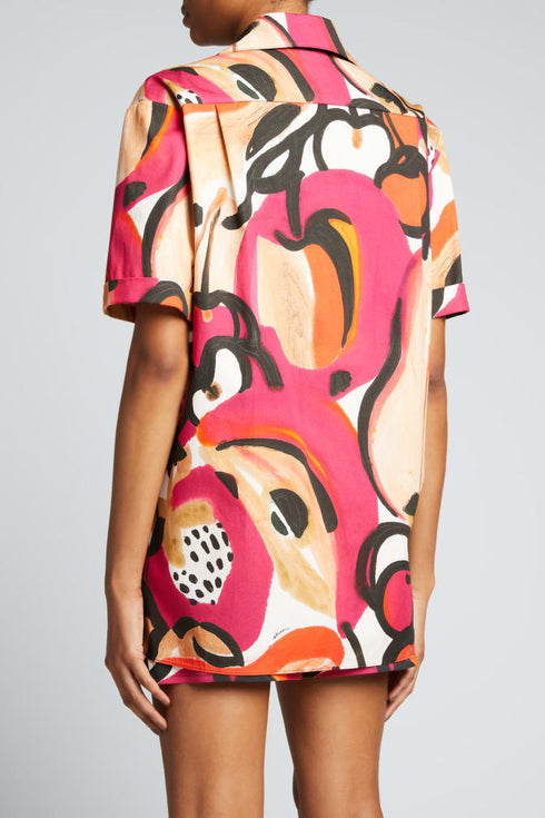 Shan Soie Silk short sleeve blouse