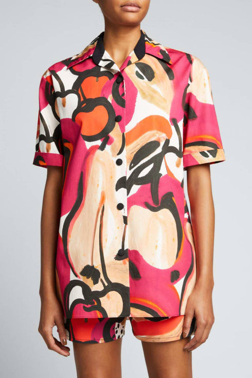 Shan Soie Silk short sleeve blouse