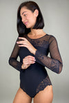 Janira Greta Longsleeves Bodysuite A004967 Negro