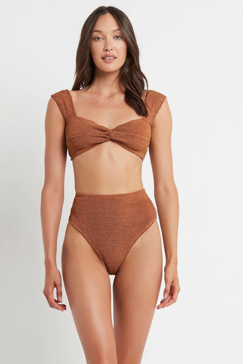 Bond-eye Lurex sonny crop