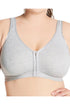 Curvy Couture Cotton Luxe Front And Back Close Wireless Bra